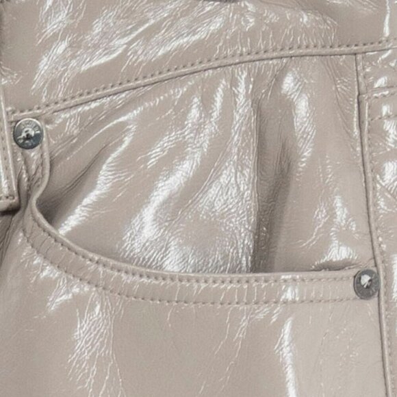 Agolde Recycled Leather 90's Pinch Waist Pants in Quail Patent | 28 - Picture 11 of 11